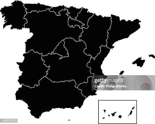 ilustrações de stock, clip art, desenhos animados e ícones de mapa de espanha - valencia spain