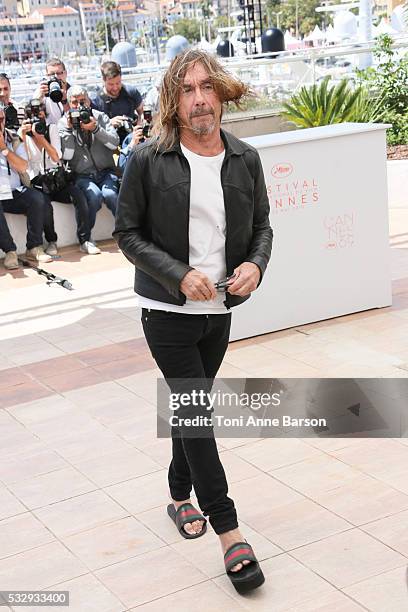 Iggy Pop attends the "Gimme Danger" photocall during the 69th annual Cannes Film Festival on May 19, 2016 in Cannes, France.