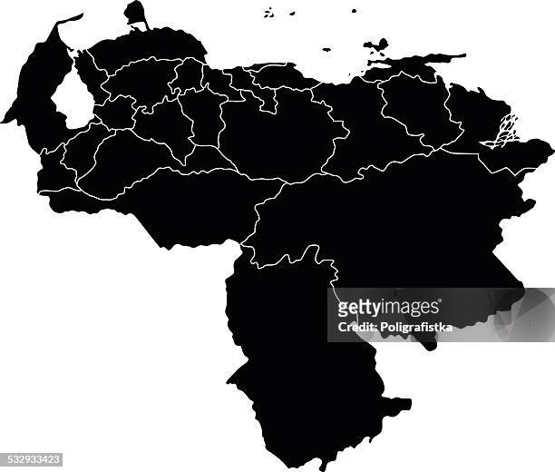 map of venezuela - caracas stock illustrations