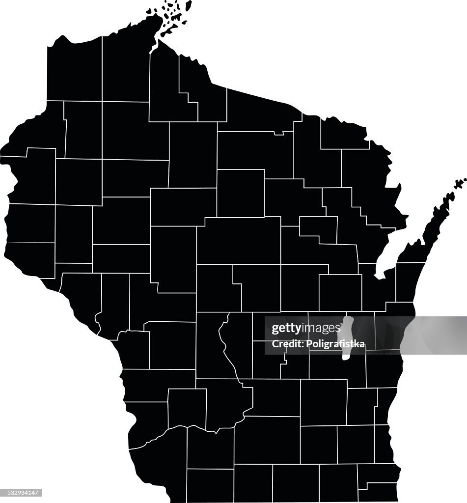 Wisconsin Map With Scale Map Of Wisconsin High-Res Vector Graphic - Getty Images