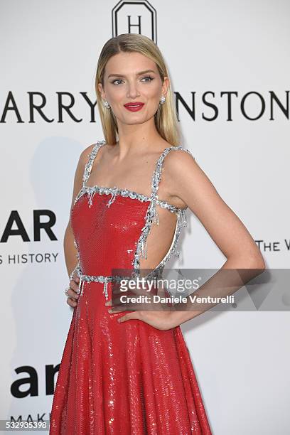 Lily Donaldson attends the amfAR's 23rd Cinema Against AIDS Gala at Hotel du Cap-Eden-Roc on May 19, 2016 in Cap d'Antibes