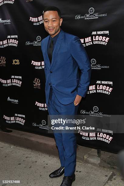 Producer/musician John Legend attends the opening night of "Turn Me Loose" held at The Westside Theatre on May 19, 2016 in New York City.