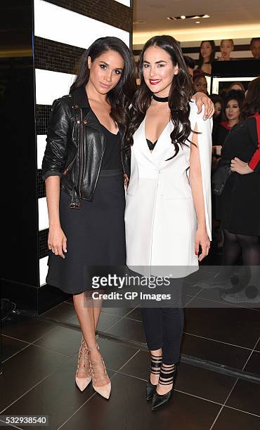 Meghan Markle and Chloe Wilde attend Sephora Unveils Toronto Eaton Centre Remodel at Toronto Eaton Centre on May 19, 2016 in Toronto, Canada.