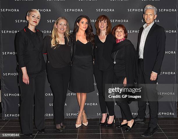 Eaton Centre Store Director Reagan Williams, GTA District Manager Sephora Tania Brosseau, Meghan Markle, VP of Marketing Sephora Canada Deborah Neff,...