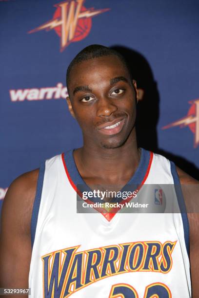 Recent draft pick Chris Taft of the Golden State Warriors poses on June 30, 2005 at the Warriors Basketball Camp at 24 Hour Fitness Super Sport in...