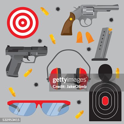 Shooting Range Items Flat Shooting Range Items Flat
