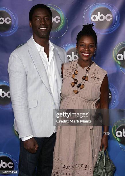 Actor Isaiah Washington and wife Jenisa Marie arrive at the ABC TCA party at the Abby on July 27, 2005 in West Hollywood, California.