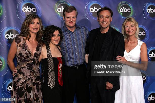 Actors Gillian Vigman, Alison Quinn, Jerry Lambert, Fred Goss and Dee Wallace arrive at the ABC TCA party at the Abby on July 27, 2005 in West...