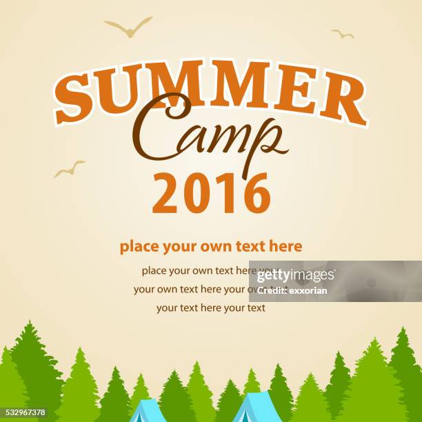 sommer camp 2016 - nationalpark stock-grafiken, -clipart, -cartoons und -symbole