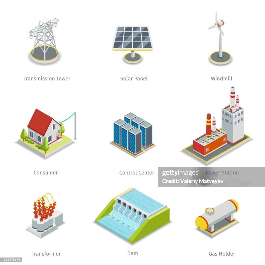 Smart Grid Rings Visual Smart Grid Elements Power Items Vector Set High-Res Vector Graphic ...