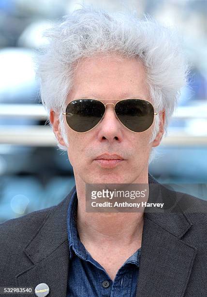 Jim Jarmusch attends the 'Gimme Danger' Photocall at the annual 69th Cannes Film Festival at Palais des Festivals on May 19, 2016 in Cannes, France.