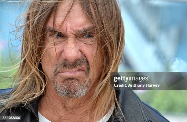 Iggy Pop attends the 'Gimme Danger' Photocall at the annual 69th Cannes Film Festival at Palais des Festivals on May 19, 2016 in Cannes, France.