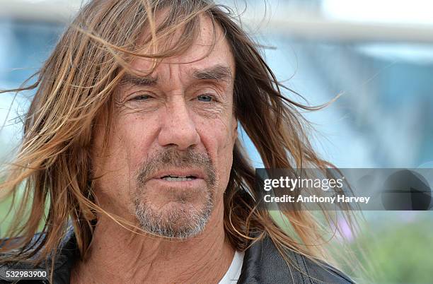 Iggy Pop attends the 'Gimme Danger' Photocall at the annual 69th Cannes Film Festival at Palais des Festivals on May 19, 2016 in Cannes, France.