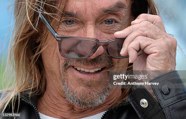Iggy Pop attends the 'Gimme Danger' Photocall at the annual 69th Cannes Film Festival at Palais des Festivals on May 19, 2016 in Cannes, France.