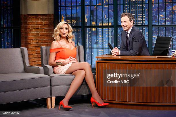 Episode 373 -- Pictured: Wendy Williams during an interview with host Seth Meyers on May 19, 2016 --