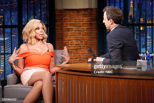 Episode 373 -- Pictured: Wendy Williams during an interview with host Seth Meyers on May 19, 2016 --
