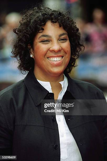 Director Angela Robinson arrives at the UK Premiere of "Herbie: Fully Loaded" at Vue West End on July 28, 2005 in London, England.