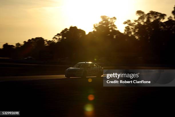Todd Kelly drives the Nissan Motorsport Nissan during practice ahead of the Winton round of V8 SUpercars at Winton Motor Raceway on May 20, 2016 in...