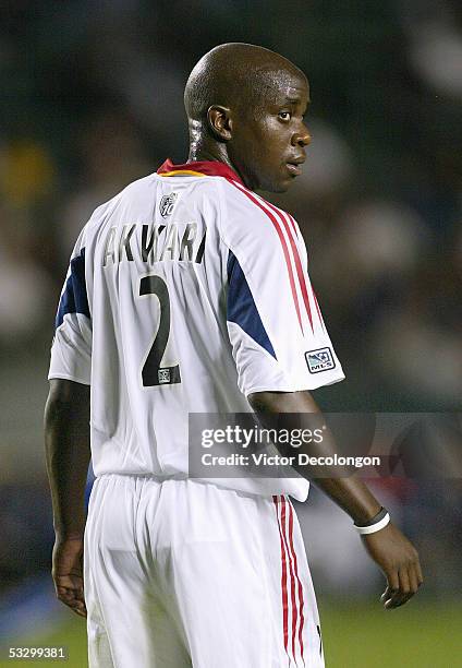 Nelson Akwari of Real Salt Lake looks on during a break in action against Chivas USA during their Major League Soccer match on May 7, 2005 at the...