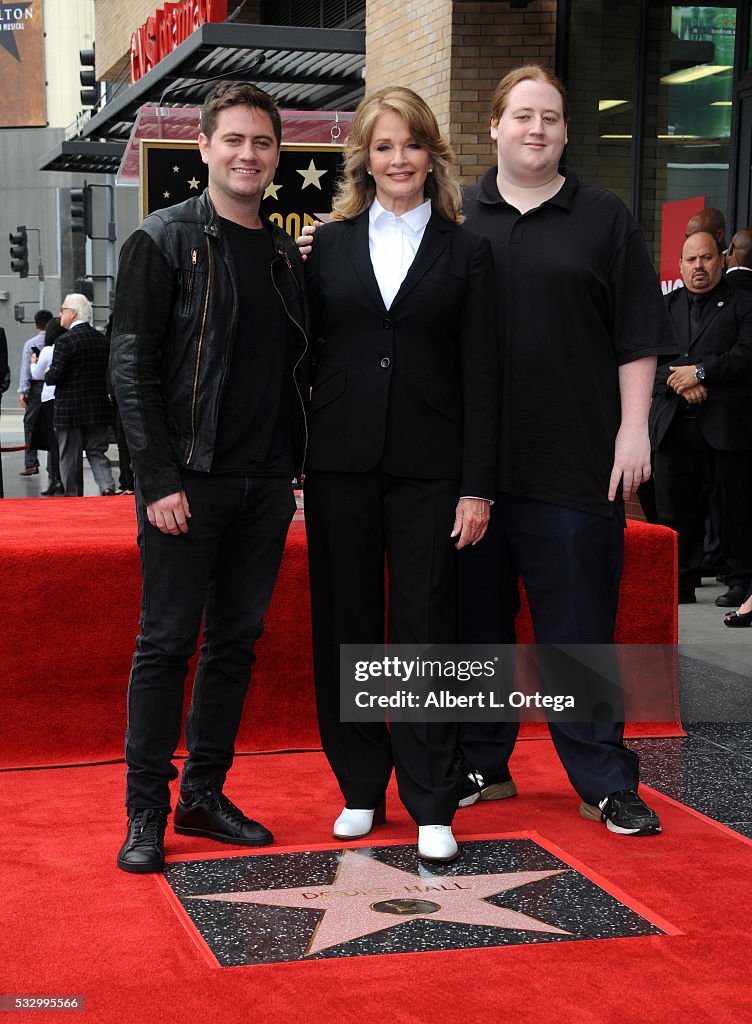 Actress Deidre Hall and sons David Atticus Sohmer and Tully Chapin