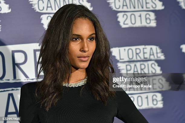 Cindy Bruna attends the L'Oreal Paris Blue Obsession Party during the 69th annual Cannes Film Festival on May 18, 2016 in Cannes, France.