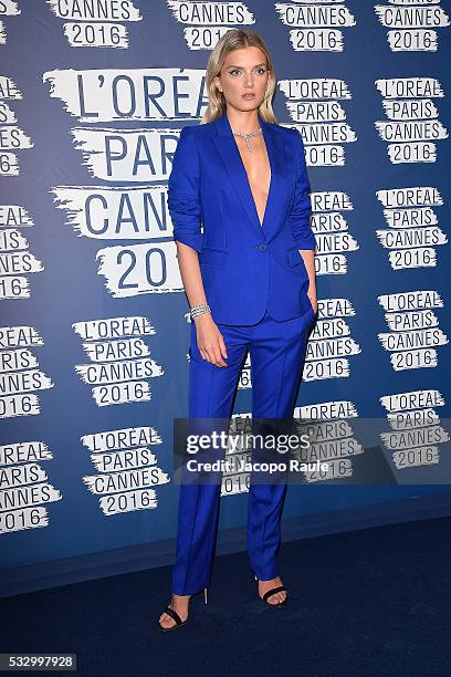 Lily Donaldson attends the L'Oreal Paris Blue Obsession Party during the 69th annual Cannes Film Festival on May 18, 2016 in Cannes, France.