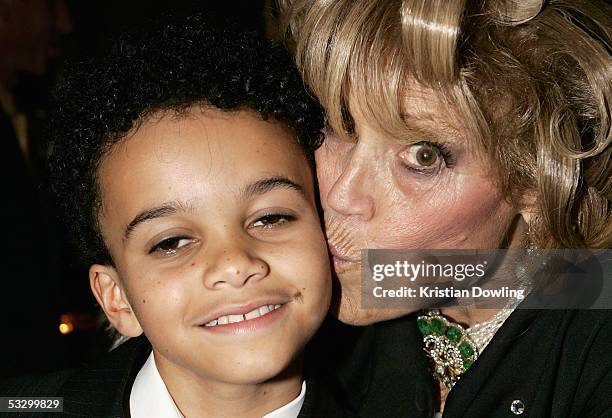 Lillian Frank poses with Tarik Frimpong at the Opening Night Celebration Party following the Melbourne Premiere Of The Lion King at the Sofitel Hotel...