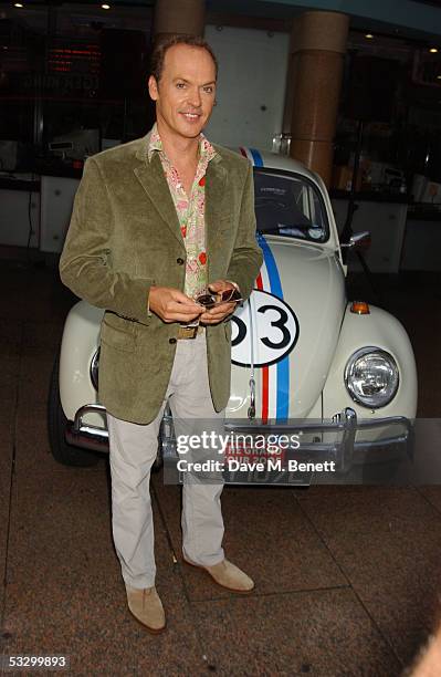 Michael Keaton arrives at the UK Premiere of "Herbie: Fully Loaded" at Vue West End on July 28, 2005 in London, England.