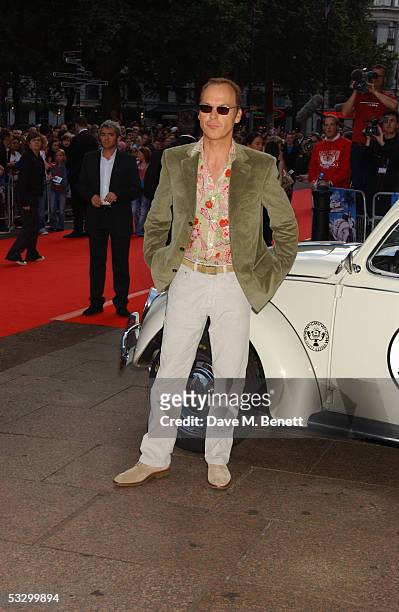 Michael Keaton arrives at the UK Premiere of "Herbie: Fully Loaded" at Vue West End on July 28, 2005 in London, England.