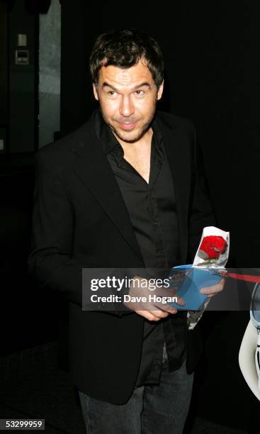 Singer Steve Brookstein arrives at the UK Premiere of "Herbie: Fully Loaded" at Vue West End on July 28, 2005 in London, England.