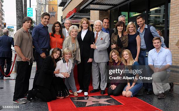 Actress Deidre Hall and cast members from "Days Of Our Lives" at Deidre Hall's Star ceremony held On The Hollywood Walk Of Fame on May 19, 2016 in...