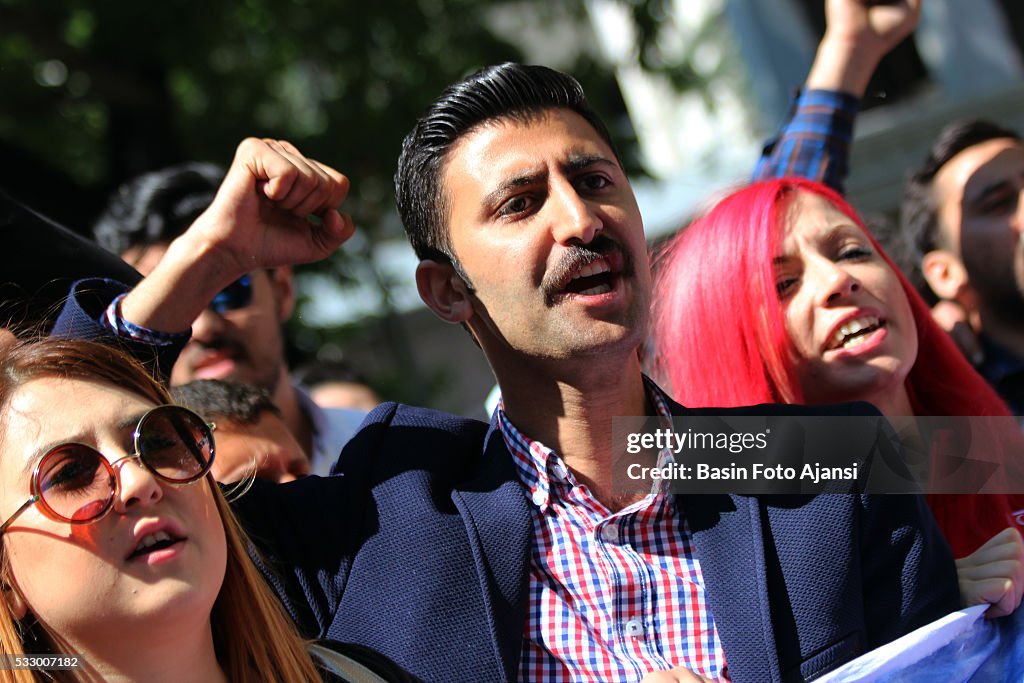 Republican Peoples Party (CHP) supporters marched to...