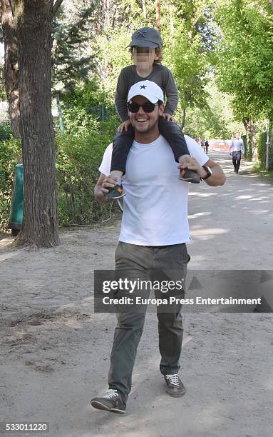 Sergio Alvarez and his son Amancio Alvarez attend Global Champion Tour Horse Tournament on May 19, 2016 in Madrid, Spain.