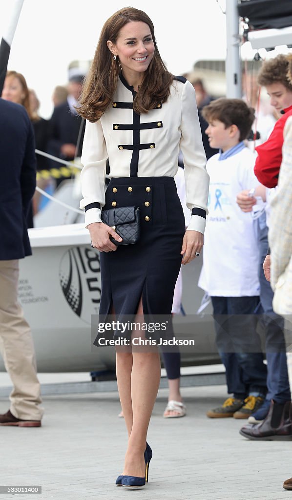 The Duchess of Cambridge Visits Land Rover BAR And The 1851 Trust