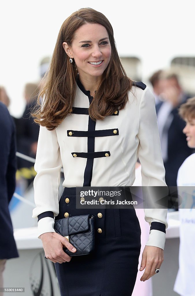 The Duchess of Cambridge Visits Land Rover BAR And The 1851 Trust