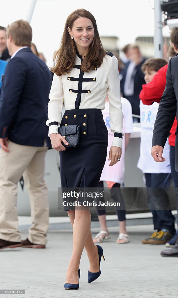 The Duchess of Cambridge Visits Land Rover BAR And The 1851 Trust