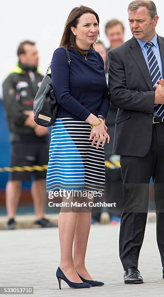 The Duchess of Cambridge's private secretary Rebecca Deacon during a visit by Catherine, Duchess of Cambridge to Ben Ainslie Racing and the 1851...