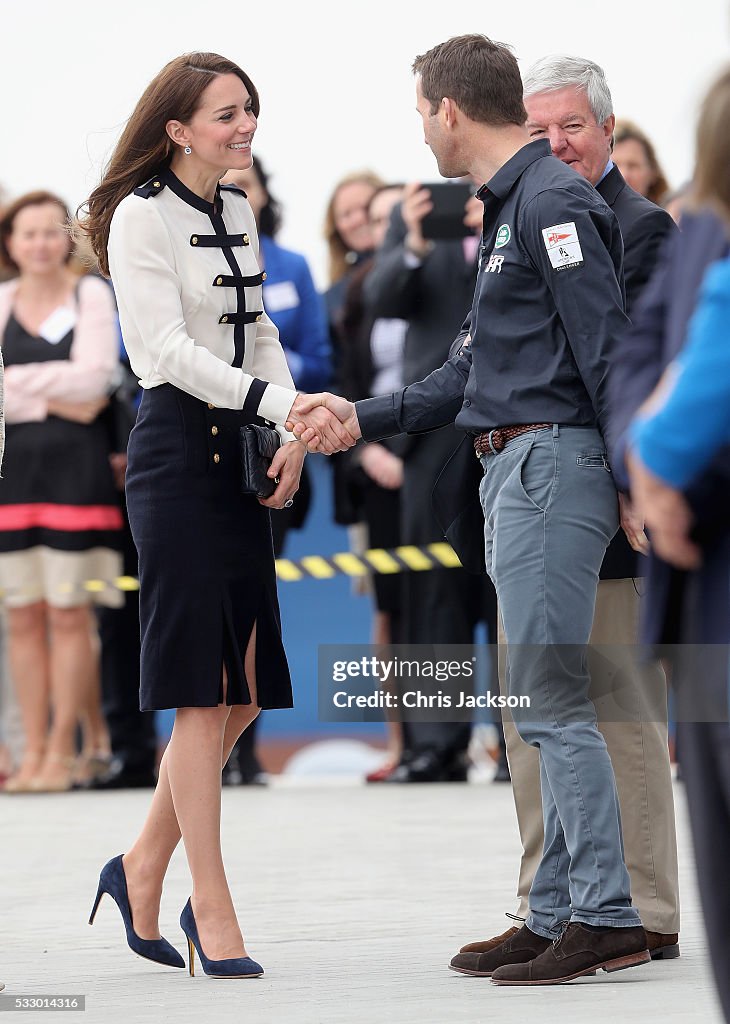 The Duchess of Cambridge Visits Land Rover BAR And The 1851 Trust