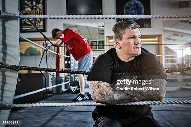 Former boxing champion Ricky Hatton is photographed for the Times on May 14, 2015 in Manchester, England.