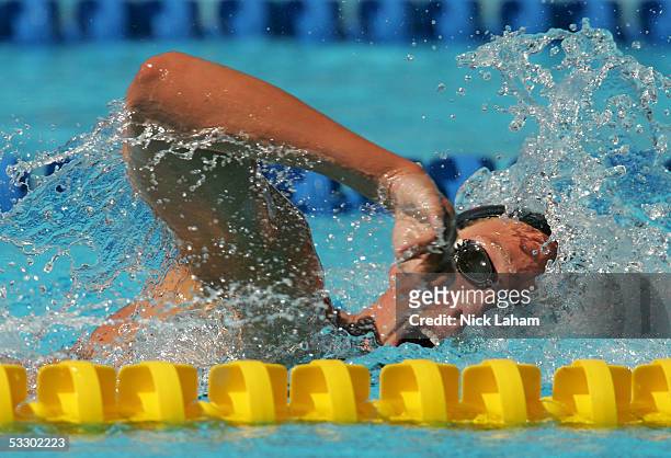 Flavia Rigamonti of Switzerland competes in the 800 meter Freestyle preliminary heats during the XI FINA World Championships at the Parc Jean-Drapeau...