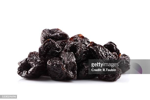 dried plum - prunes fruits - dörrpflaume stock-fotos und bilder