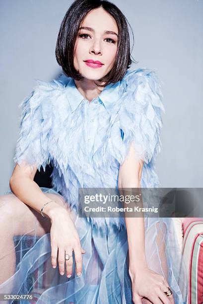 Actress Nicole Grimaudo is photographed for Self Assignment on February 03, 2016 in Rome, Italy.