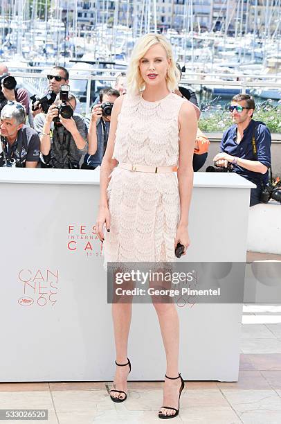 Actress Charlize Theron attends 'The Last Face' Photocall during the 69th annual Cannes Film Festival at the Palais des Festivals on May 20, 2016 in...