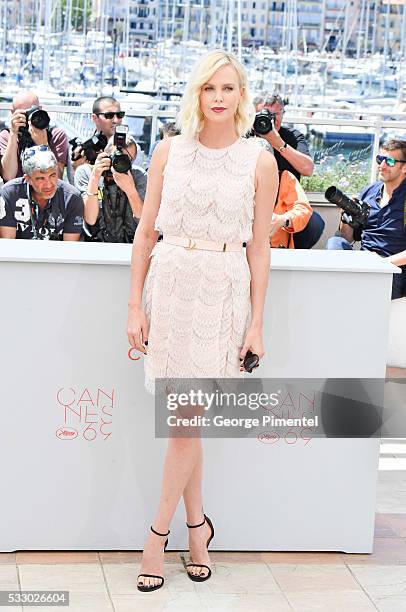 Actress Charlize Theron attends 'The Last Face' Photocall during the 69th annual Cannes Film Festival at the Palais des Festivals on May 20, 2016 in...