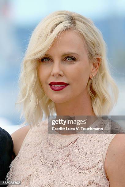 Charlize Theron attends "The Last Face" Photocall during the 69th annual Cannes Film Festival at the Palais des Festivals on May 20, 2016 in Cannes,...