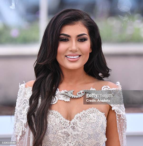Kurdish singer Helly Luv poses during the photocall for the film 'Peshmerga' at the 69th international film festival in Cannes on May 20, 2016.