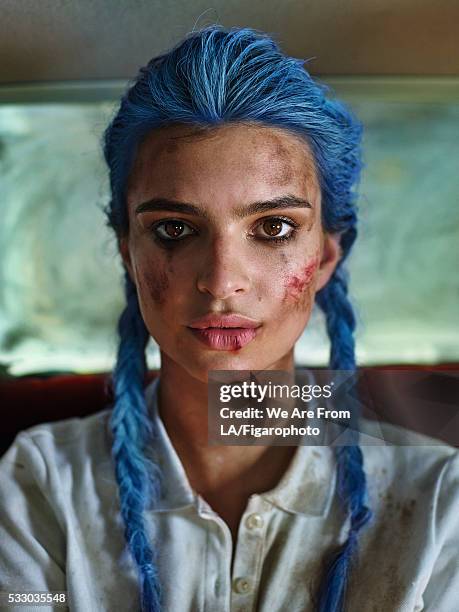 Model/actress Emily Ratajkowski is photographed for Madame Figaro on November 21, 2015 in Los Angeles, California. Polo . PUBLISHED IMAGE. CREDIT...