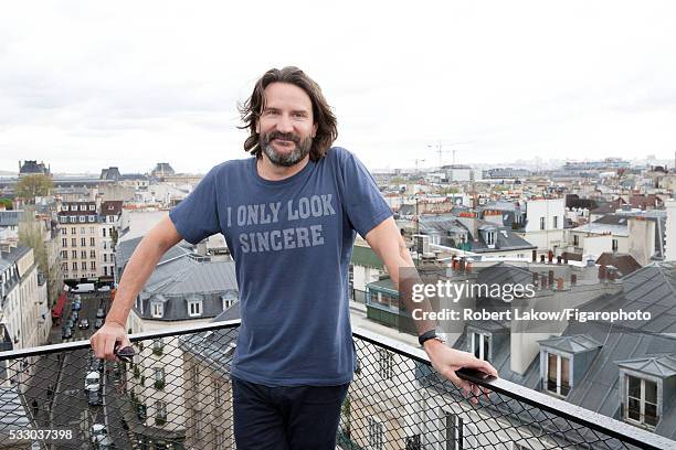 Writer and TV presenter Frederic Beigbeder is photographed for Madame Figaro on April 29, 2016 in Paris, France. PUBLISHED IMAGE. CREDIT MUST READ:...