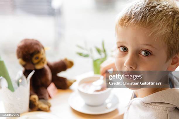 coffee with monkey - nierstein stock pictures, royalty-free photos & images