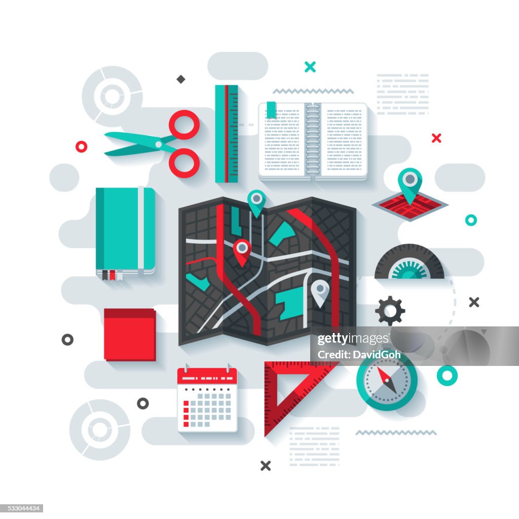 Navigation Flat Design Concept High-Res Vector Graphic - Getty Images